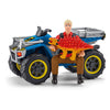 Le vol de Schleich Dinosaur depuis Velociraptor sur quad 41466