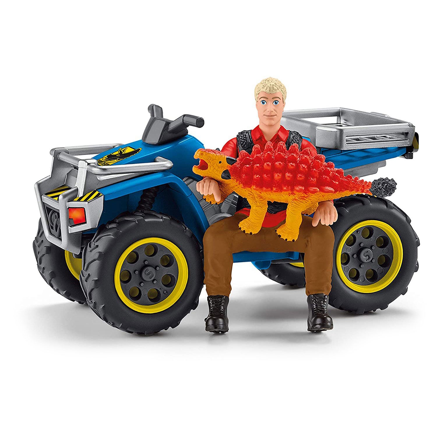 Le vol de Schleich Dinosaur depuis Velociraptor sur quad 41466