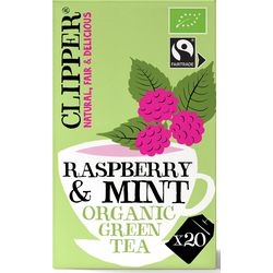 Thé vert clipper framboise et menthe bio 20 sachets