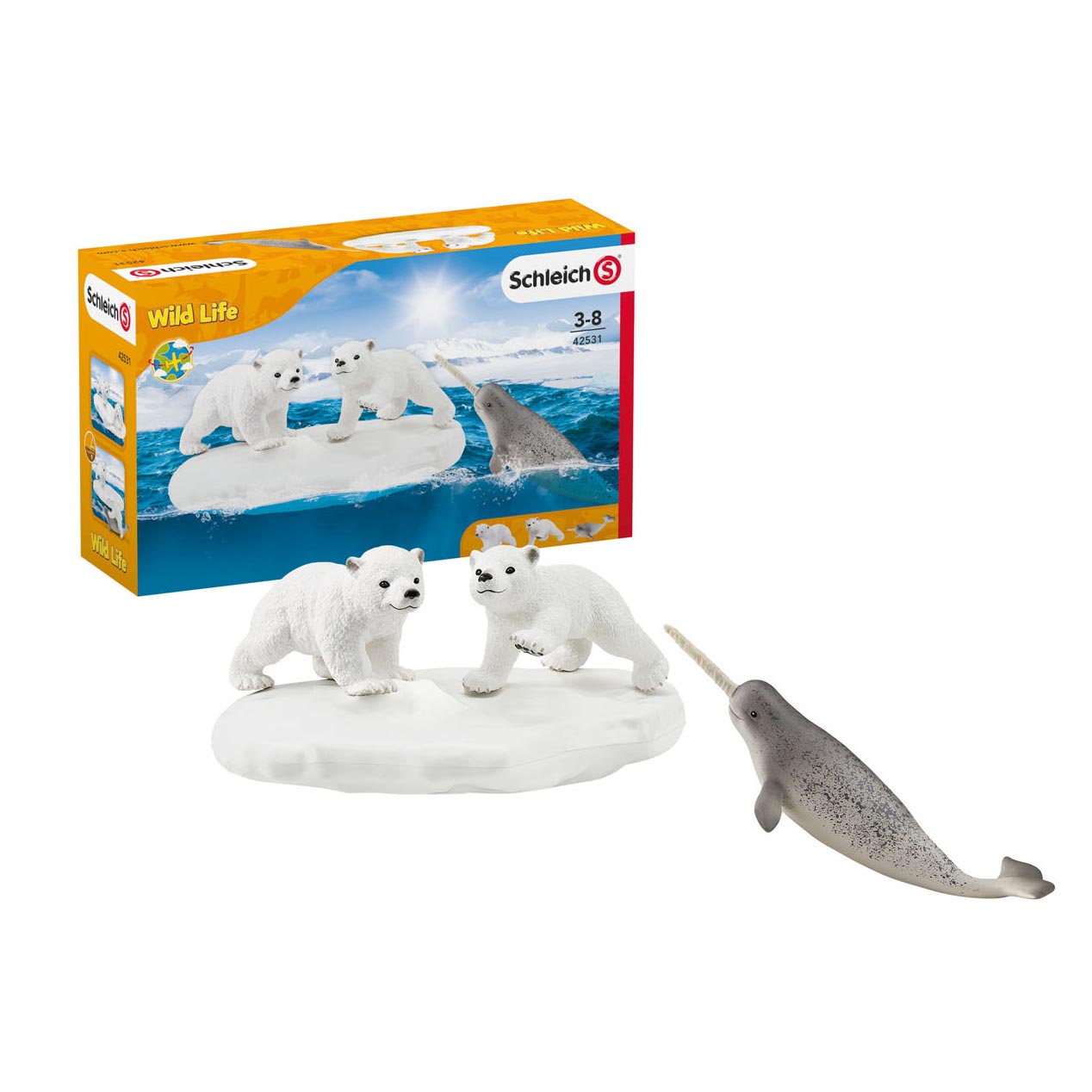 SCHLEICH WILD Life Polar Bear Slice Party