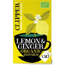 Thé clipper citron gingembre infusion bio sachets