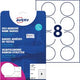 Badge nominatif Avery autocollant. zweckform rond 65mm blanc amovible 160 étiquettes 20 feuilles jet d'encre
