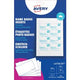 Carte d'insertion de badge Avery 60x - 90mm boîte blanche 20 feuilles