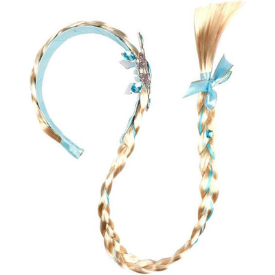 Diadème de glace avec une longue tresse et un cristal de glace