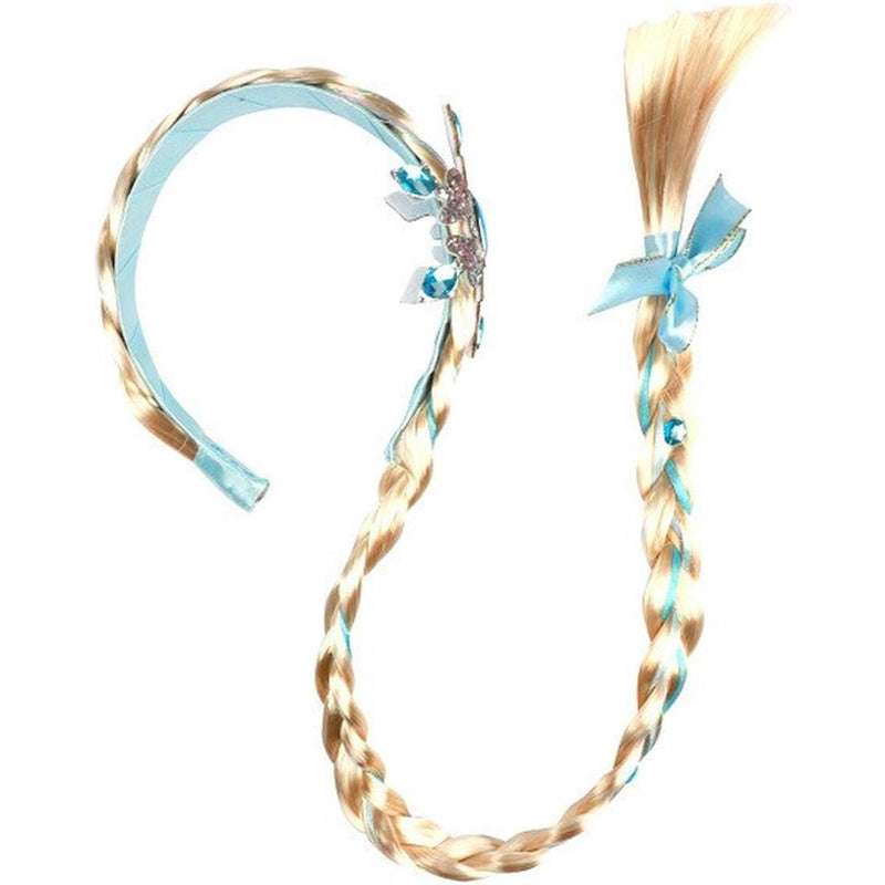 Diadème de glace avec une longue tresse et un cristal de glace