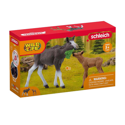Schleich Wild Life Moose avec veau 42629