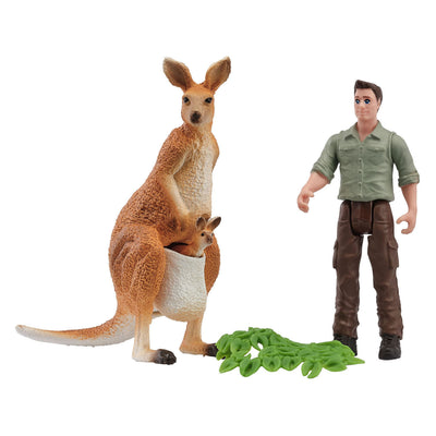 Schleich visite des kangourous sauvages avec le ranger 81540