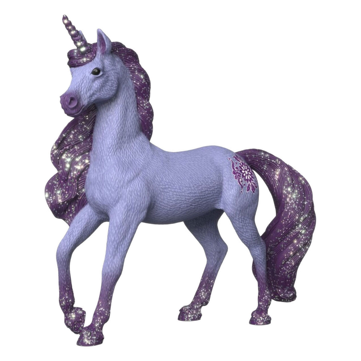 Figurine de licorne Schleich, orchidée, jouet fantastique et magique.