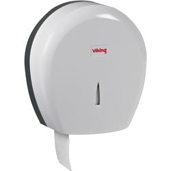 Distributeur de papier toilette Viking jumbo 400 en plastique blanc verrouillable