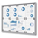 Tableau d'affichage verrouillable showdown scxs8xa4 aluminium argenté