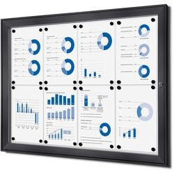 Tableau d'affichage verrouillable showdown scs8xa4c7016js aluminium anthracite