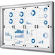 Tableau d'affichage verrouillable showdown scs8xa4 aluminium argenté
