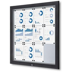Tableau d'affichage verrouillable showdown sct12xa4phc7016js aluminium anthracite