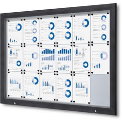 Tableau d'affichage verrouillable showdown sct18xa4phc7016js aluminium anthracite
