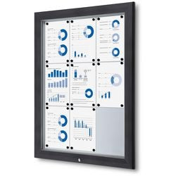 Tableau d'affichage verrouillable showdown sct9xa4phc7016js aluminium anthracite