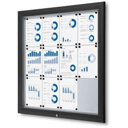 Tableau d'affichage verrouillable showdown sct12xa4phc9005 aluminium noir