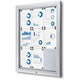 Lockable notice board showdown sct9xa4ph silver aluminum