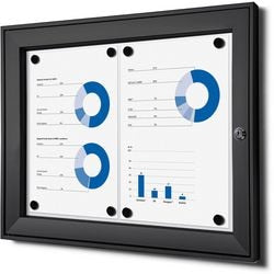 Tableau d'affichage verrouillable showdown scs2xa4c9005 aluminium noir