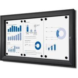 Tableau d'affichage verrouillable showdown scs3xa4c9005 aluminium noir