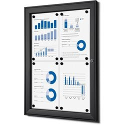 Tableau d'affichage verrouillable showdown scs4xa4c9005 aluminium noir