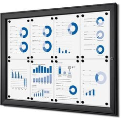Tableau d'affichage verrouillable showdown scs8xa4c9005 aluminium noir