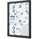 Tableau d'affichage verrouillable showdown scs9xa4c9005 aluminium noir