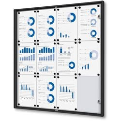 Tableau d'affichage verrouillable showdown scxs12xa4c9005 aluminium noir