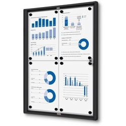 Tableau d'affichage verrouillable showdown scxs4xa4c9005 aluminium noir
