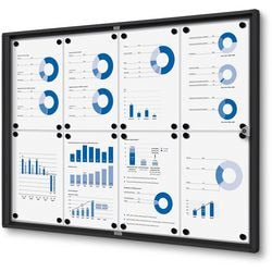 Tableau d'affichage verrouillable showdown scxs8xa4c9005 aluminium noir
