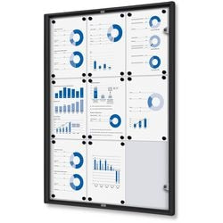 Tableau d'affichage verrouillable showdown scxs9xa4c9005 aluminium noir