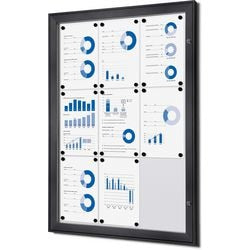 Tableau d'affichage verrouillable showdown scs9xa4c7016js aluminium anthracite