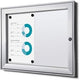 Tableau d'affichage verrouillable showdown scs2xa4b1 aluminium argenté