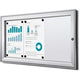 Tableau d'affichage verrouillable showdown scs3xa4b1 aluminium argenté