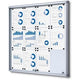 Tableau d'affichage verrouillable showdown scsl12xa4 aluminium argenté
