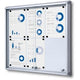 Tableau d'affichage verrouillable showdown scsl6xa4 aluminium argenté