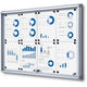Tableau d'affichage verrouillable showdown scsl8xa4 aluminium argenté