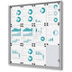 Tableau d'affichage verrouillable showdown scxs12xa4b1 aluminium argenté