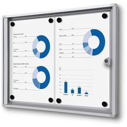 Tableau d'affichage verrouillable showdown scxs2xa4 aluminium argenté