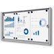 Tableau d'affichage verrouillable showdown scxs3xa4 aluminium argenté