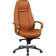 Amstyle chaise de bureau contact permanent accoudoir fixe marron 120 kg
