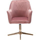 Chaise longue de salon en velours, métal moderne rose wl6306