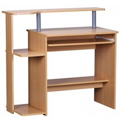 Table d'ordinateur Wohnling rectangulaire en hêtre 940 x 485 x 905 mm en aggloméré