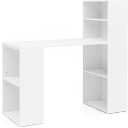 Bureau Wohnling rectangulaire blanc 1.200 x 530 x 1.200 mm mfc