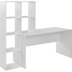 Bureau Wohnling rectangulaire blanc 1.700 x 590 x 1.435 mm mfc