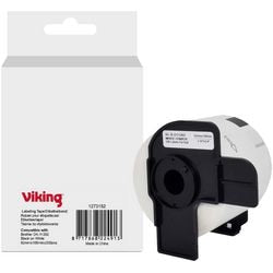 Rouleau d'étiquettes viking dk-11202 brother noir sur blanc