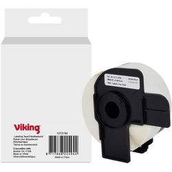 Rouleau d'étiquettes viking dk-11208 frère noir sur blanc