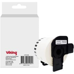 Rouleau d'étiquettes viking dk-22205 brother noir sur blanc