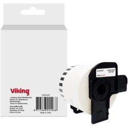 Rouleau d'étiquettes viking dk-22251 frère noir sur blanc