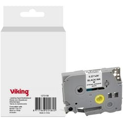Ruban d'étiquetage Viking Tze-211 Brother noir sur blanc