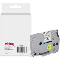 Ruban d'étiquetage Viking Tze-231 Brother noir sur blanc